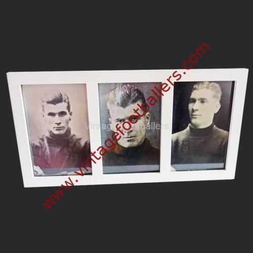 Vintage Footballers triple photo frame
